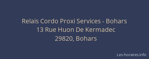 Relais Cordo Proxi Services - Bohars