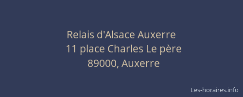 Relais d'Alsace Auxerre