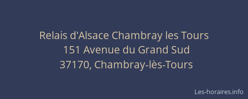 Relais d'Alsace Chambray les Tours