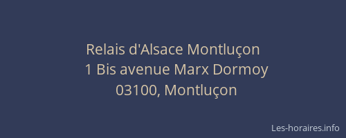 Relais d'Alsace Montluçon