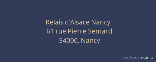 Relais d'Alsace Nancy