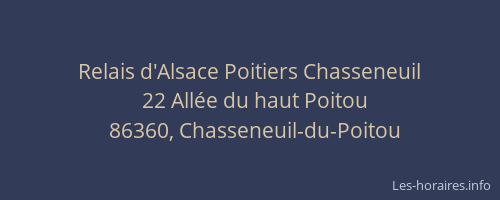 Relais d'Alsace Poitiers Chasseneuil