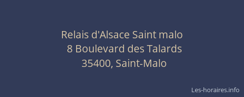 Relais d'Alsace Saint malo