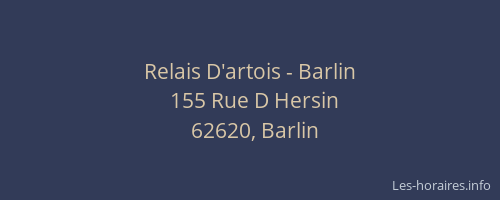 Relais D'artois - Barlin