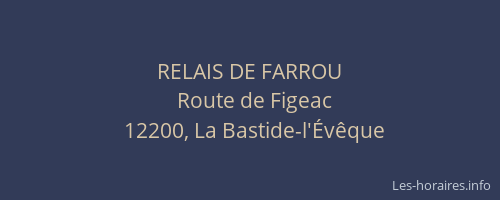 RELAIS DE FARROU