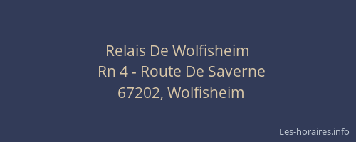 Relais De Wolfisheim