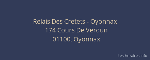 Relais Des Cretets - Oyonnax