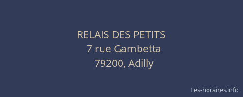 RELAIS DES PETITS