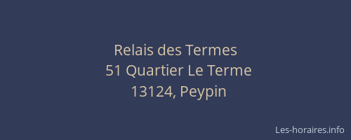 Relais des Termes