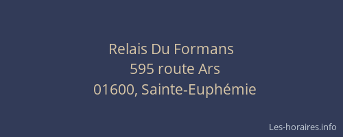 Relais Du Formans