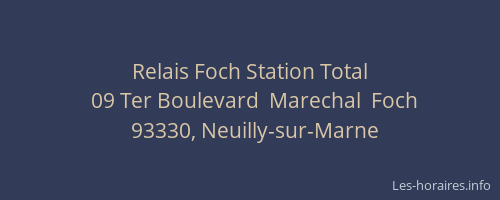 Relais Foch Station Total