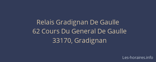 Relais Gradignan De Gaulle