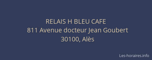 RELAIS H BLEU CAFE