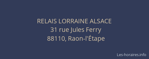 RELAIS LORRAINE ALSACE