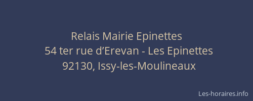 Relais Mairie Epinettes