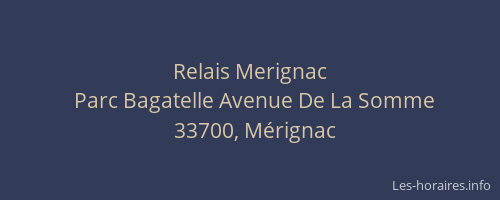 Relais Merignac