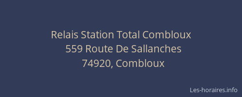 Relais Station Total Combloux