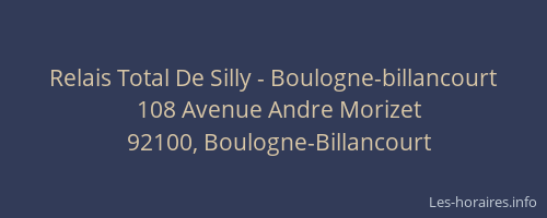 Relais Total De Silly - Boulogne-billancourt