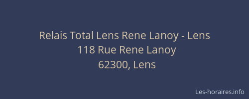 Relais Total Lens Rene Lanoy - Lens