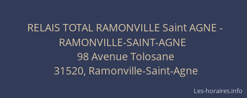 RELAIS TOTAL RAMONVILLE Saint AGNE - RAMONVILLE-SAINT-AGNE