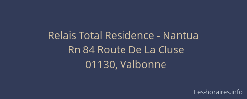 Relais Total Residence - Nantua
