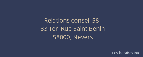 Relations conseil 58