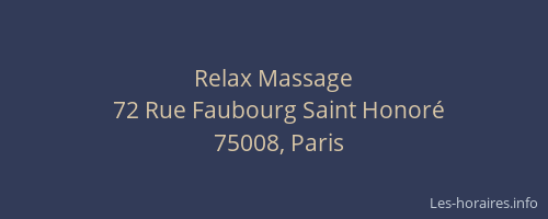 Relax Massage
