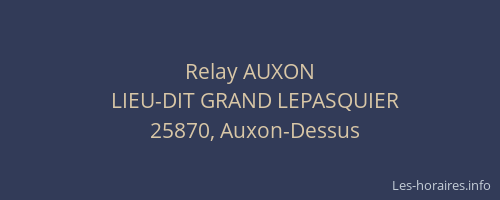 Relay AUXON
