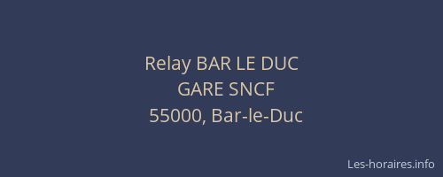 Relay BAR LE DUC