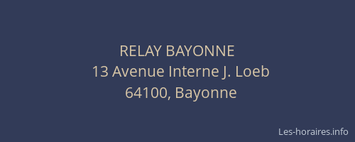RELAY BAYONNE