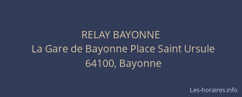 RELAY BAYONNE