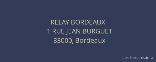 RELAY BORDEAUX