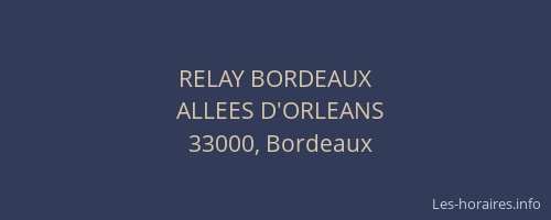 RELAY BORDEAUX