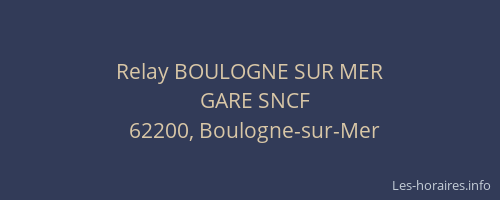 Relay BOULOGNE SUR MER