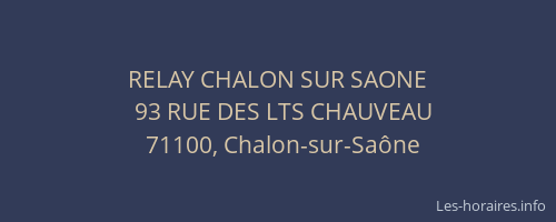 RELAY CHALON SUR SAONE