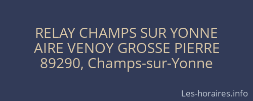 RELAY CHAMPS SUR YONNE
