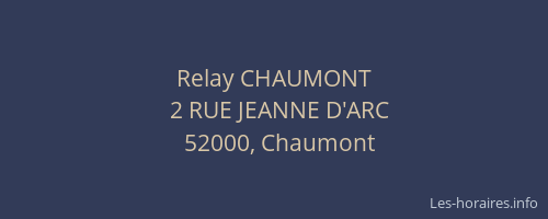 Relay CHAUMONT