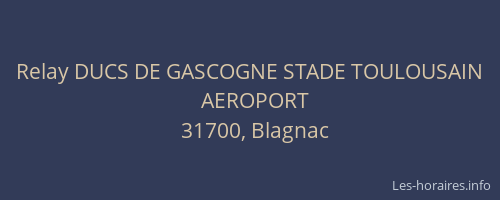 Relay DUCS DE GASCOGNE STADE TOULOUSAIN