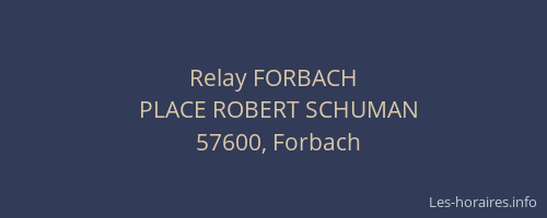 Relay FORBACH