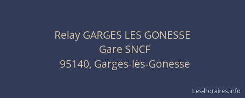 Relay GARGES LES GONESSE