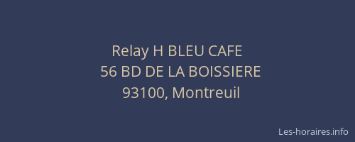 Relay H BLEU CAFE