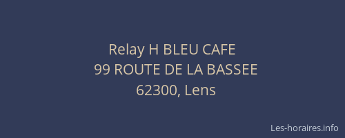 Relay H BLEU CAFE