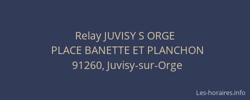Relay JUVISY S ORGE