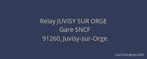 Relay JUVISY SUR ORGE