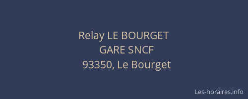 Relay LE BOURGET
