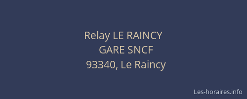 Relay LE RAINCY