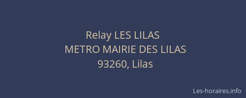 Relay LES LILAS