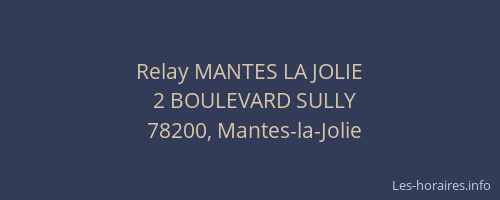 Relay MANTES LA JOLIE