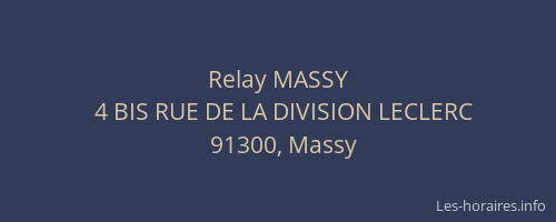 Relay MASSY