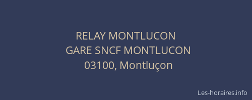 RELAY MONTLUCON
